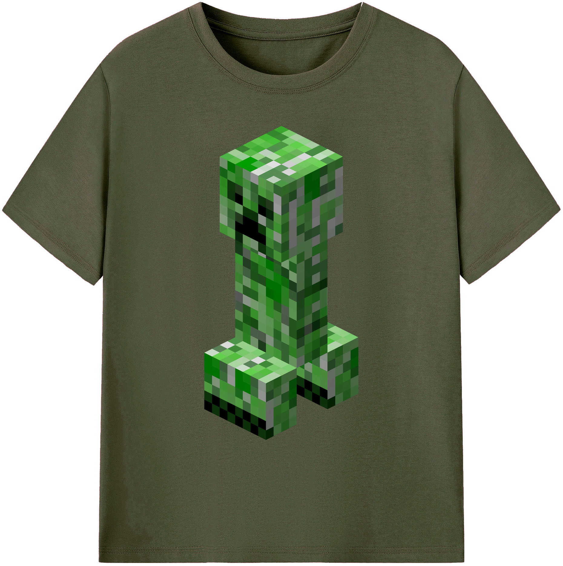 （画像用） マインクラフト ブロックの世界 Minecraft MC Block world 綿100％ メンズ半袖Tシャツ｜肌触りやわらか＆通気性